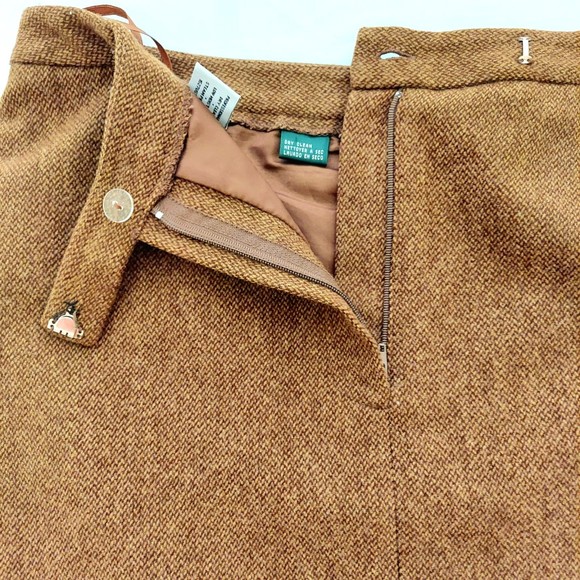 Lauren Ralph Lauren 100% Lambswool Brown Skirt Women's Sz 4 - Picture 10 of 13